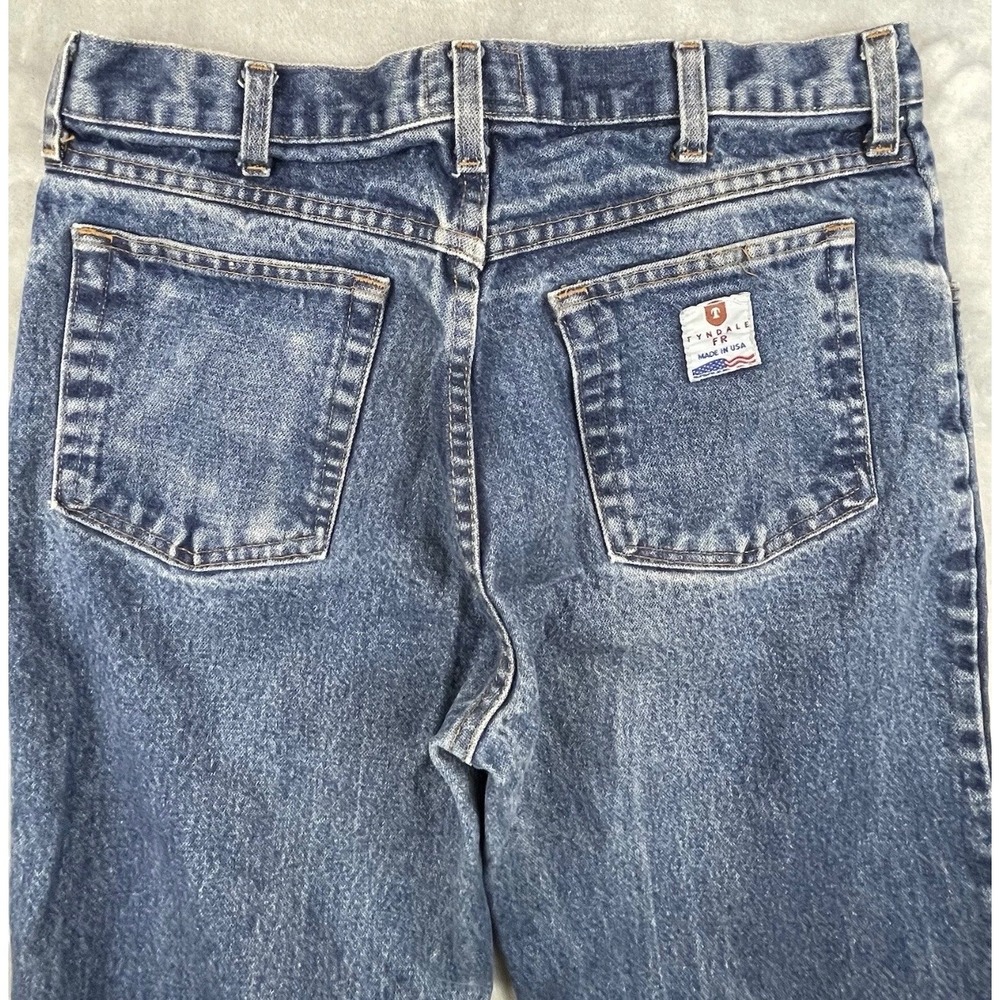 Tyndale FR Flame Resistant Jeans Mens 33x30 Blue Excellent Made in USA J230T - Picture 7 of 11